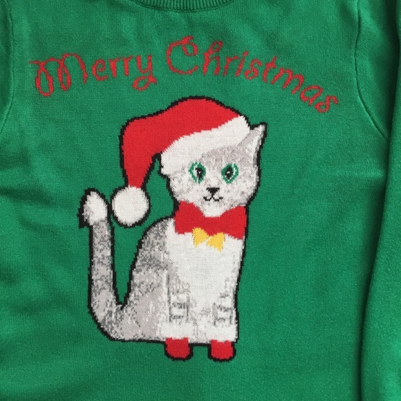 Christmas Sweater Dress Cat Long Sleeve Size XL - Picture 4 of 7